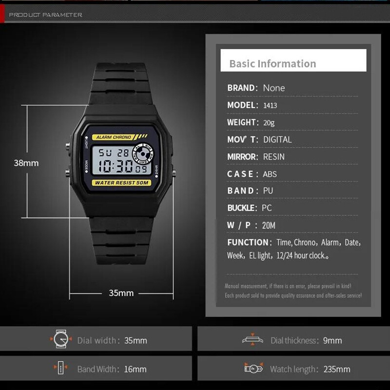 Ceas electronic sport, marca de top, ceas de mână, ceasuri digitale simple pentru fete, curea impermeabilă din PU, ceas cu alarmă, cadou pentru femei