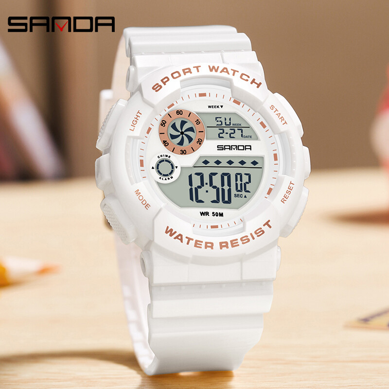 SANDA G Style modni ženski sportski satovi budilica vodootporna štoperica LED digitalna ženska elektronika kronograf ručni sat