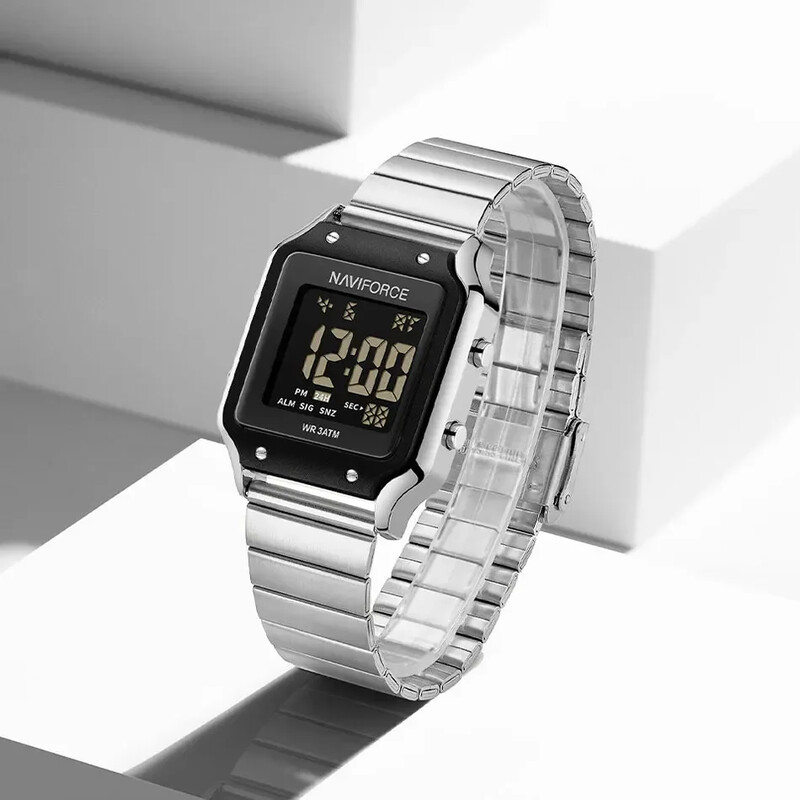NAVIFORCE NF5046 Ženski digitalni sat vrhunskih marki 3 bara Vodootporni ženski satovi Sport Ležerni ženski sat