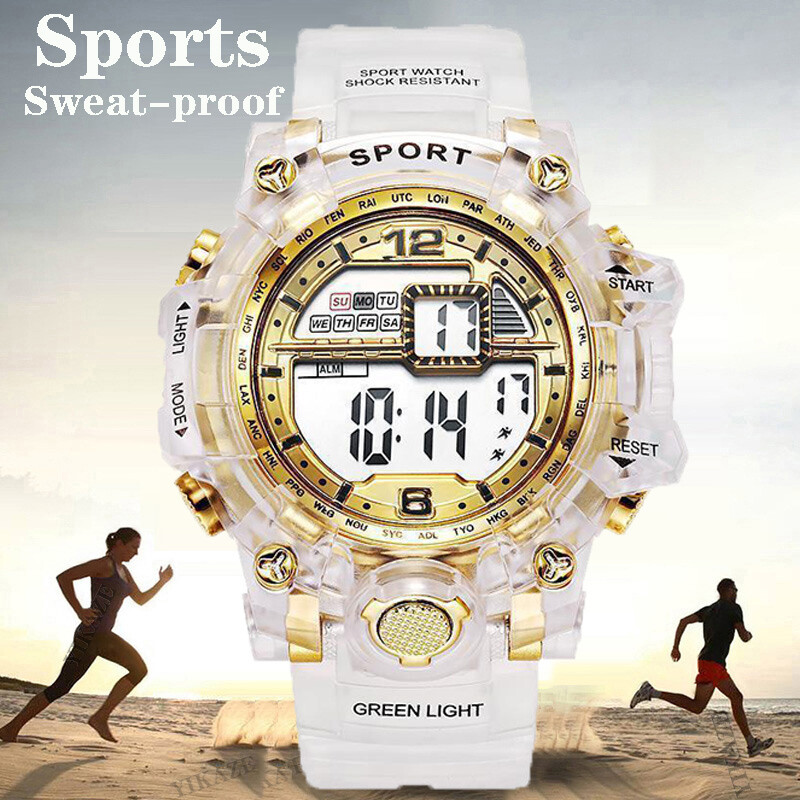 YIKAZE Ceas Digital Moda pentru Femei Barbati Femei Ceas Sport de lux Design transparent Student Copii Ceas de mana electronic