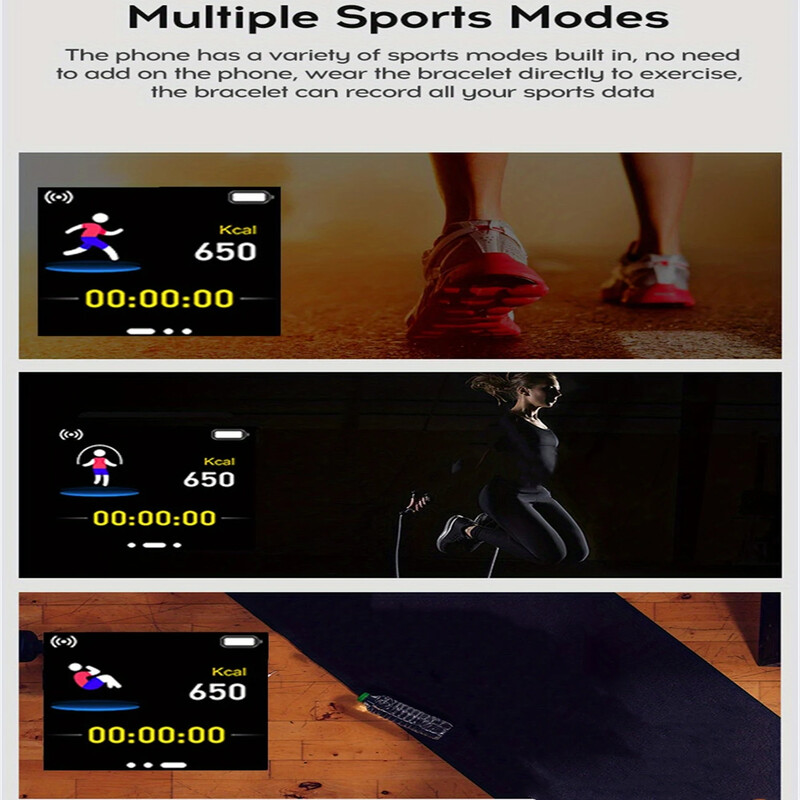 Ceas inteligent pentru femei Bărbați Ceas de mână Bluetooth Conectat Telefon Player Muzică Fitness Sport Brățară Monitor de somn Ceasuri digitale