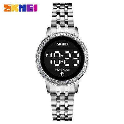 SKMEI 1669 Vienkāršs datuma laika pulksteņi sievietēm reloj mujer Digital LED Touch Sieviešu pulkstenis Diamond Waterproof Sieviešu rokas pulksteņi