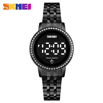 SKMEI 1669 Vienkāršs datuma laika pulksteņi sievietēm reloj mujer Digital LED Touch Sieviešu pulkstenis Diamond Waterproof Sieviešu rokas pulksteņi
