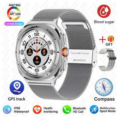 Pentru Samsung Galaxy Watch 7 Ultra GPS Busolă Ceas inteligent Sport în aer liber Bărbați AMOLED BT Apel IP68 Galaxy 6 Ceas inteligent actualizat Bărbați