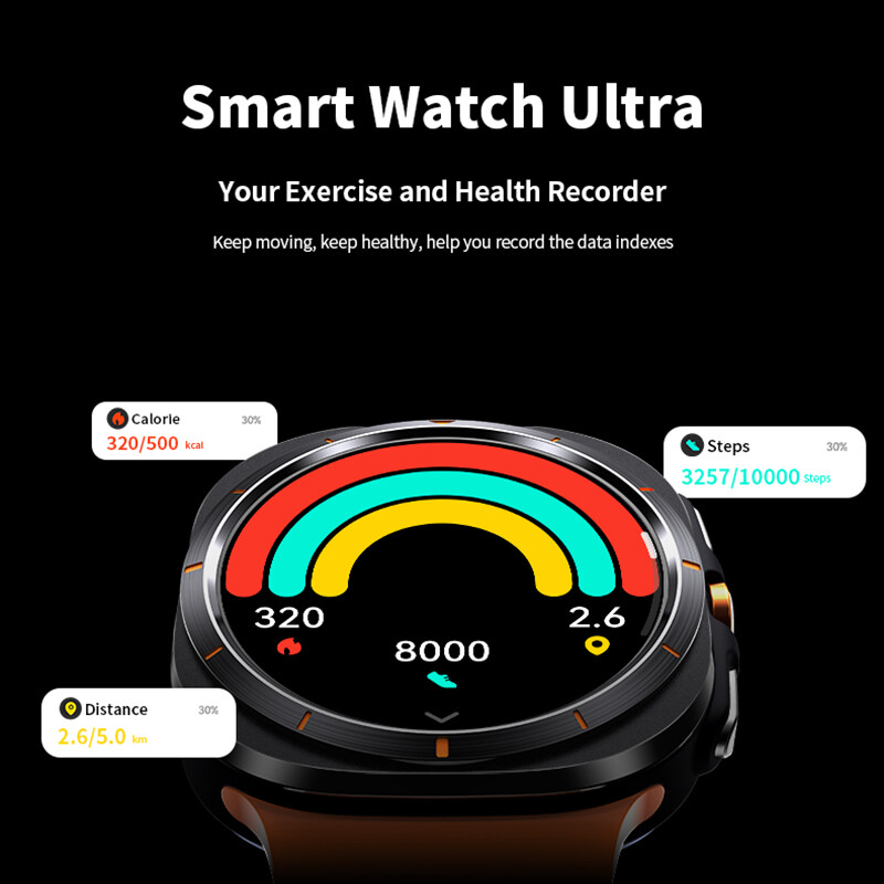 Pentru Samsung Galaxy Watch 7 Ultra GPS Busolă Ceas inteligent Sport în aer liber Bărbați AMOLED BT Apel IP68 Galaxy 6 Ceas inteligent actualizat Bărbați