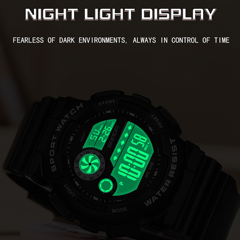 SANDA G stil Ceasuri sport pentru femei Ceas cu alarmă Ceasuri de mână digitale pentru femei impermeabile cu LED Ceas electronic pentru fete