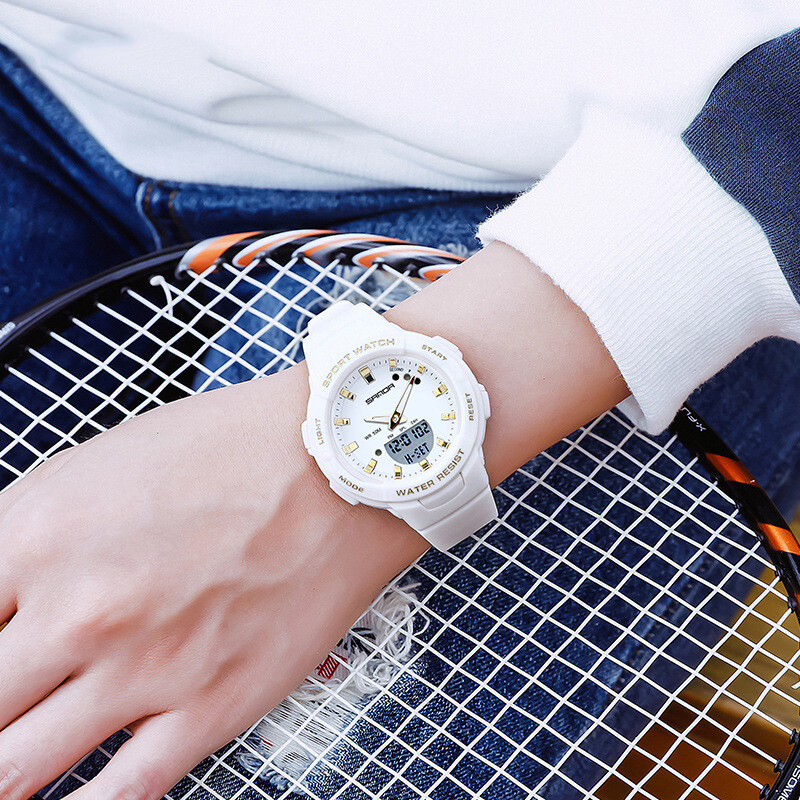 UTHAI CE64 Часовник за жени Мода Спорт на открито 5 бара Водоустойчив женски електронен ръчен часовник Деца Момичета Часовници Часовник