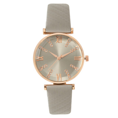 Ceasuri de damă de lux cu diamant cu design roman, ceasuri cu cuarț, modă, curea din piele verde, ceasuri de mână pentru femei