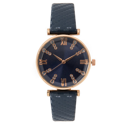 Ceasuri de damă de lux cu diamant cu design roman, ceasuri cu cuarț, modă, curea din piele verde, ceasuri de mână pentru femei