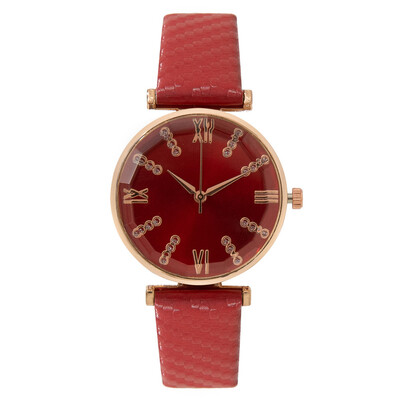 Ceasuri de damă de lux cu diamant cu design roman, ceasuri cu cuarț, modă, curea din piele verde, ceasuri de mână pentru femei