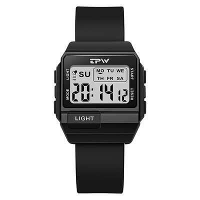 TPW 36 mm vidēja izmēra digitālais pulkstenis sievietēm pusaudžu vecumā, ūdensizturīgs