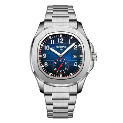 NIBOSI Ceas de mână de lux pentru bărbați, impermeabil, luminos, cu cronograf, pentru bărbați, ceasuri pătrate de cuarț din silicon, pentru bărbați, Relogio Masculino