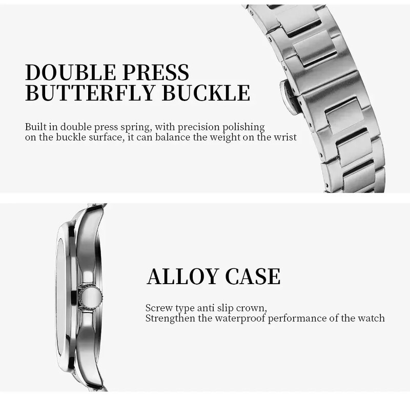 NIBOSI Ceas de mână de lux pentru bărbați, impermeabil, luminos, cu cronograf, pentru bărbați, ceasuri pătrate de cuarț din silicon, pentru bărbați, Relogio Masculino