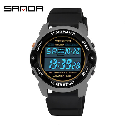 SANDA 6003 Sieviešu sporta pulksteņi Modes Ikdienas ūdensizturīgs LED digitālais pulkstenis Sieviešu rokas pulksteņi Relogio Feminino pulkstenis