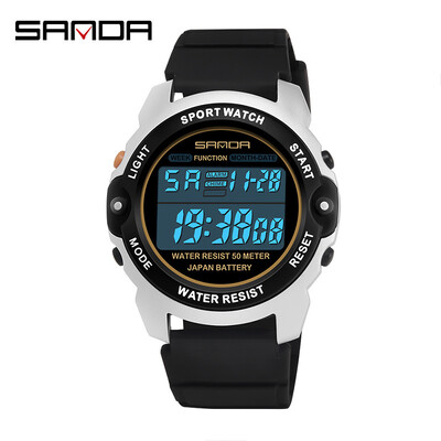 SANDA 6003 Sieviešu sporta pulksteņi Modes Ikdienas ūdensizturīgs LED digitālais pulkstenis Sieviešu rokas pulksteņi Relogio Feminino pulkstenis