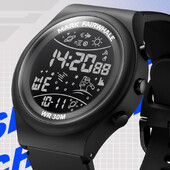 Mark Fairwhale Ceas pentru bărbați pentru sport în aer liber, curea din silicon 4440, ceas cu alarmă luminos, ceas digital impermeabil pentru bărbați și femei