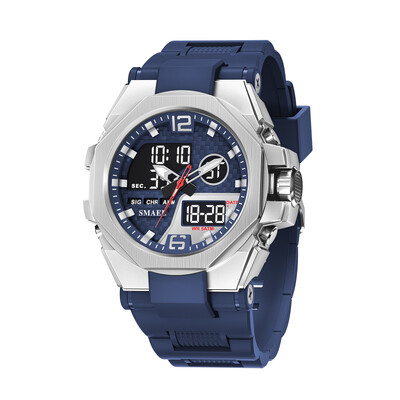 JAUNS Sporta Pulkstenis Vīriešu SMAEL Dual Time Watch Digitālais Led Pulkstenis Modinātājs 8103 Modes Vīriešu Rokas pulksteņi Digitālais LED Pulkstenis Sports