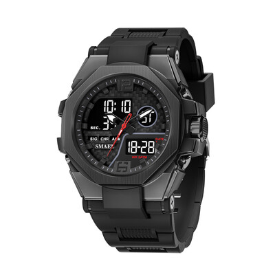 JAUNS Sporta Pulkstenis Vīriešu SMAEL Dual Time Watch Digitālais Led Pulkstenis Modinātājs 8103 Modes Vīriešu Rokas pulksteņi Digitālais LED Pulkstenis Sports