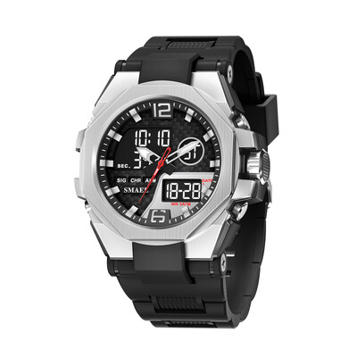 JAUNS Sporta Pulkstenis Vīriešu SMAEL Dual Time Watch Digitālais Led Pulkstenis Modinātājs 8103 Modes Vīriešu Rokas pulksteņi Digitālais LED Pulkstenis Sports