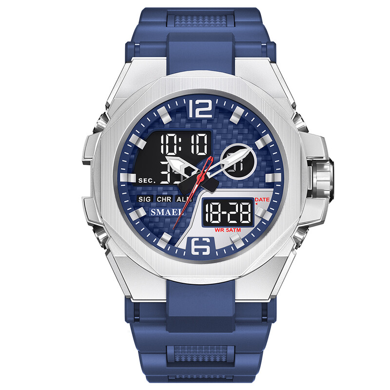 JAUNS Sporta Pulkstenis Vīriešu SMAEL Dual Time Watch Digitālais Led Pulkstenis Modinātājs 8103 Modes Vīriešu Rokas pulksteņi Digitālais LED Pulkstenis Sports