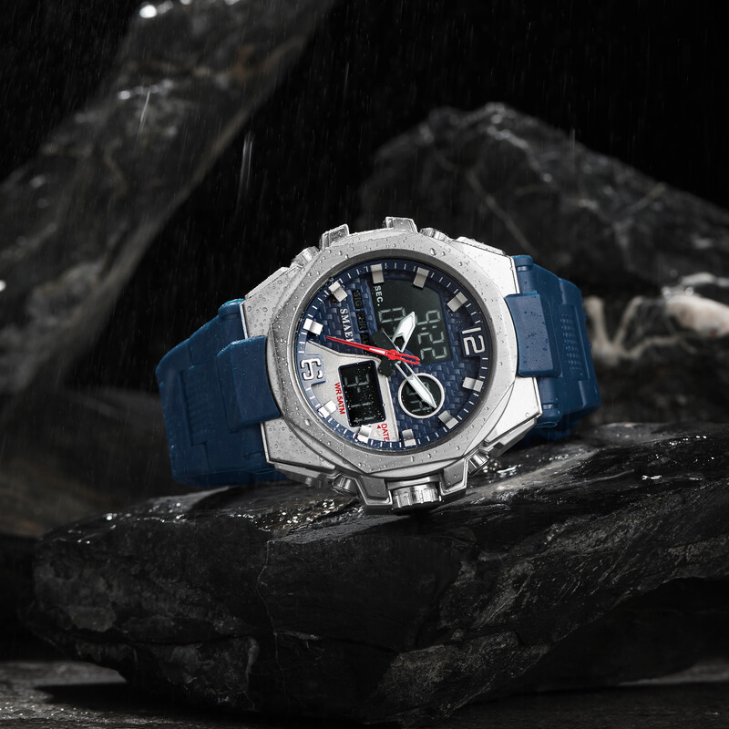 JAUNS Sporta Pulkstenis Vīriešu SMAEL Dual Time Watch Digitālais Led Pulkstenis Modinātājs 8103 Modes Vīriešu Rokas pulksteņi Digitālais LED Pulkstenis Sports