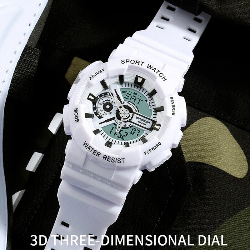 Ceasuri sportive de damă, auriu roz, alb