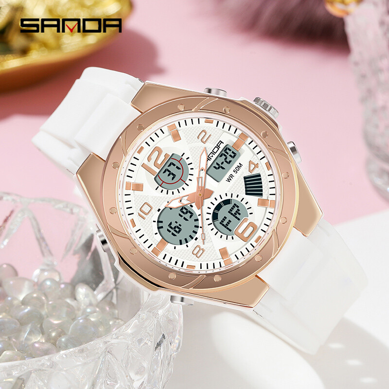 SANDA Modes sporta sieviešu pulksteņi Modes ikdienas ūdensizturīgs LED digitālais pulkstenis sieviešu rokas pulksteņi ikdienas pulkstenis reloj hombre