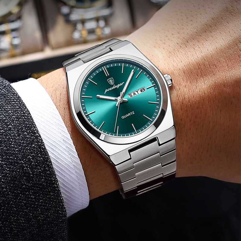 POEDAGAR Ceasuri Bărbați Fine Oțel Sport Moda Ceas Cuarț Original pentru Bărbat Impermeabil Luminos Data Weel Gentleman Trend Relo
