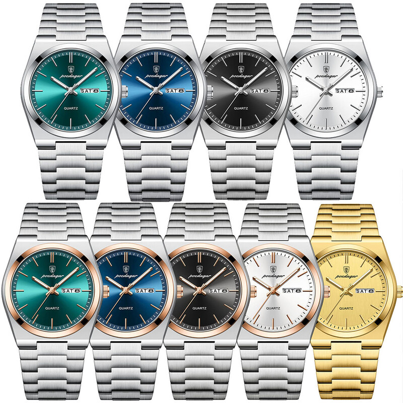 POEDAGAR Ceasuri Bărbați Fine Oțel Sport Moda Ceas Cuarț Original pentru Bărbat Impermeabil Luminos Data Weel Gentleman Trend Relo