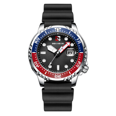 Бизнес кварцов мъжки часовник Мода Спорт за свободното време Единичен календар Водоустойчив часовник Мъжки часовник с кръгла уста Въртящ се многофункционален часовник