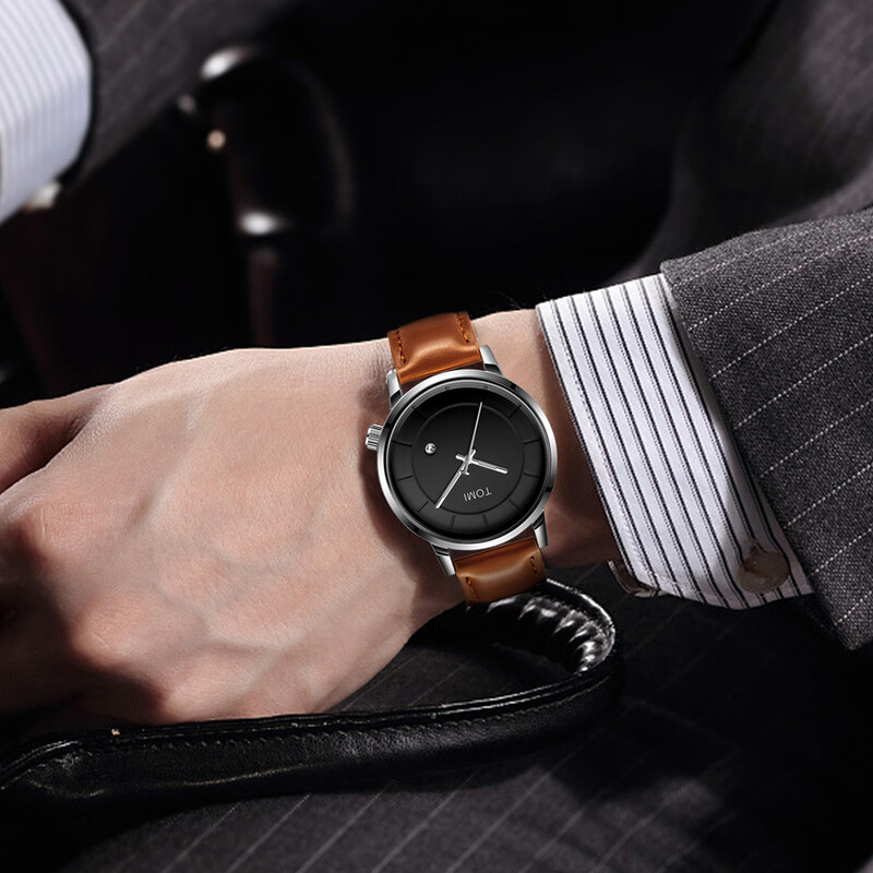 Ceas de lux pentru bărbați TOMI Ceas de cuarț pentru bărbați, marca originală de afaceri