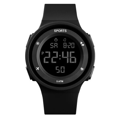 Ceas electronic luminos, rezistent la apă, pentru bărbați, la modă, simplu, la modă, cu ecran mare, sport, ceas sport multifuncțional