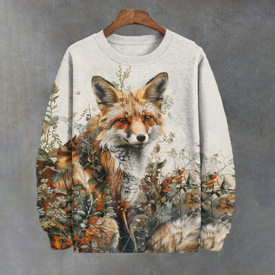 Tricou cu mânecă lungă cu pisică cu imprimeu, pentru bărbați, hanorace supradimensionate, pulover, toamnă, bărbați, femei, hanorac cu gât rotund, haine unisex la modă