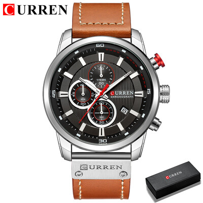 CURREN Fashion Date Quartz Bărbați Ceasuri de top Brand de lux Ceas de bărbați Cronograf Sport Ceas de mână pentru bărbați Hodinky Relogio Masculino