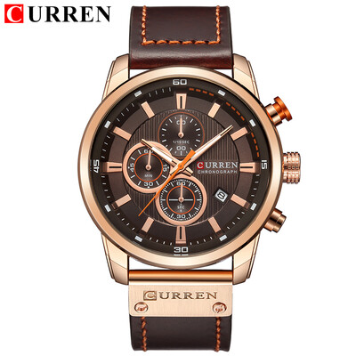 CURREN Fashion Date Quartz Bărbați Ceasuri de top Brand de lux Ceas de bărbați Cronograf Sport Ceas de mână pentru bărbați Hodinky Relogio Masculino