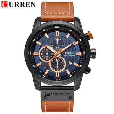 CURREN Fashion Date Quartz Bărbați Ceasuri de top Brand de lux Ceas de bărbați Cronograf Sport Ceas de mână pentru bărbați Hodinky Relogio Masculino
