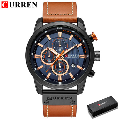 CURREN Fashion Date Quartz Bărbați Ceasuri de top Brand de lux Ceas de bărbați Cronograf Sport Ceas de mână pentru bărbați Hodinky Relogio Masculino