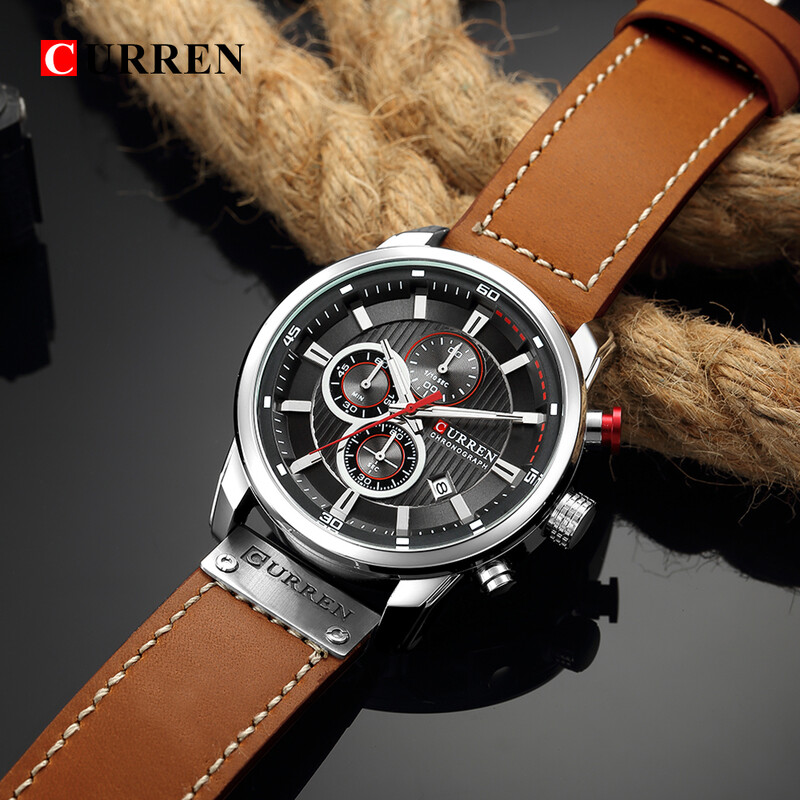 CURREN Fashion Date Quartz Bărbați Ceasuri de top Brand de lux Ceas de bărbați Cronograf Sport Ceas de mână pentru bărbați Hodinky Relogio Masculino