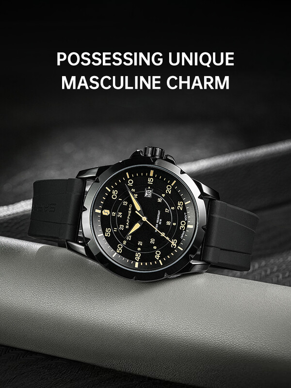 SAPPHERO Ceas pentru bărbați Ceas cu quartz de lux 50M Impermeabil Mișcare importată Ceas din oțel inoxidabil Ceas de mână cadou pentru bărbați