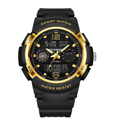 FOXBOX jauni digitālie pulksteņi vīriešiem militārie silikona sporta ūdensizturīgie pulksteni vīriešu modes biznesa vīriešu kvarca rokas pulksteņi