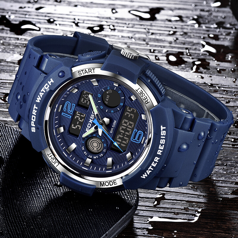 FOXBOX jauni digitālie pulksteņi vīriešiem militārie silikona sporta ūdensizturīgie pulksteni vīriešu modes biznesa vīriešu kvarca rokas pulksteņi