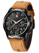 SAPPHERO vīriešu luksusa pulkstenis Elegants datums, ūdensizturīgs, gaišs melns pulkstenis vīriešiem Kvarca nerūsējošā tērauda modes vīriešu pulkstenis