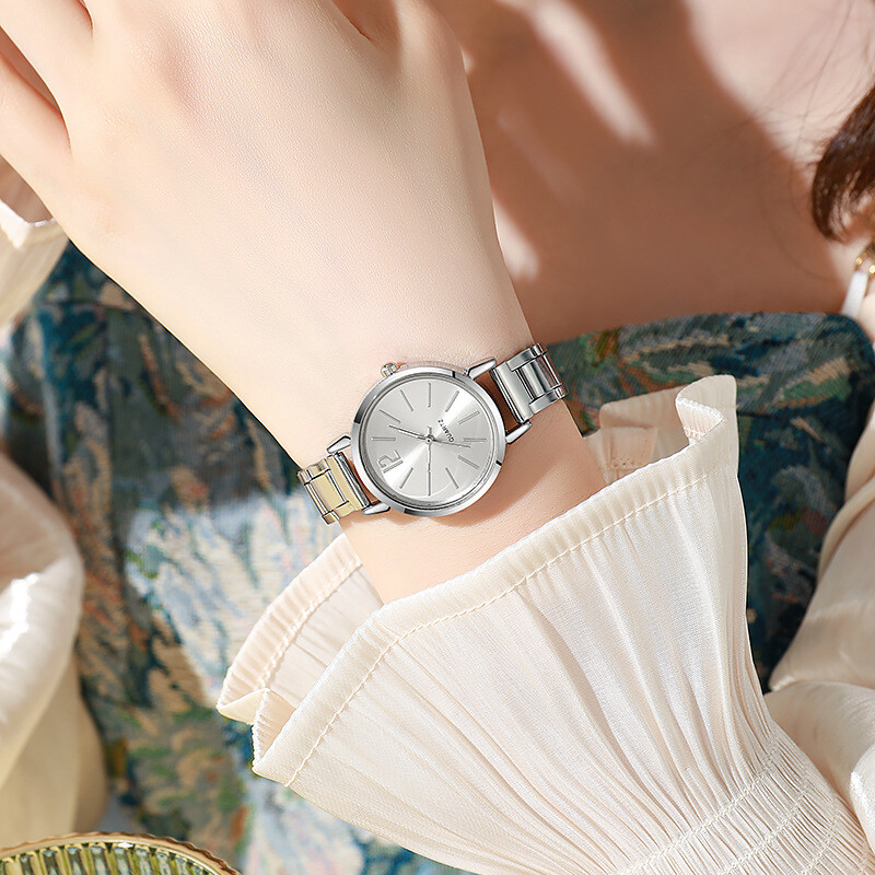 Luksusa sieviešu pulksteņi, vienkārša ciparnīca, doba siksna, rokassprādze Kvarca pulkstenis Modes sieviešu rokas pulkstenis Pulkstenis meitenei Relogio Feminino
