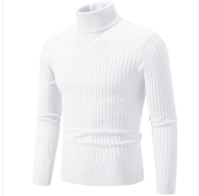 Rudens ziemas džemperi ar apkakli Silts vienkrāsains vīriešu džemperis Slim džemperis vīriešu trikotāžas džemperi apakšā krekls
