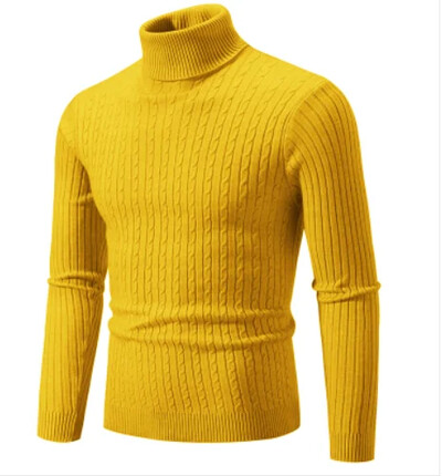 Rudens ziemas džemperi ar apkakli Silts vienkrāsains vīriešu džemperis Slim džemperis vīriešu trikotāžas džemperi apakšā krekls