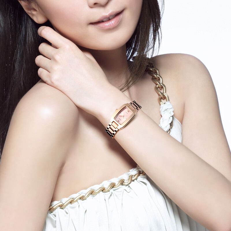 SKMEI 1400 rochie casual pentru dama, argintiu de lux, cu stras, pentru femei, ceas cu quartz, ceasuri subtiri la moda