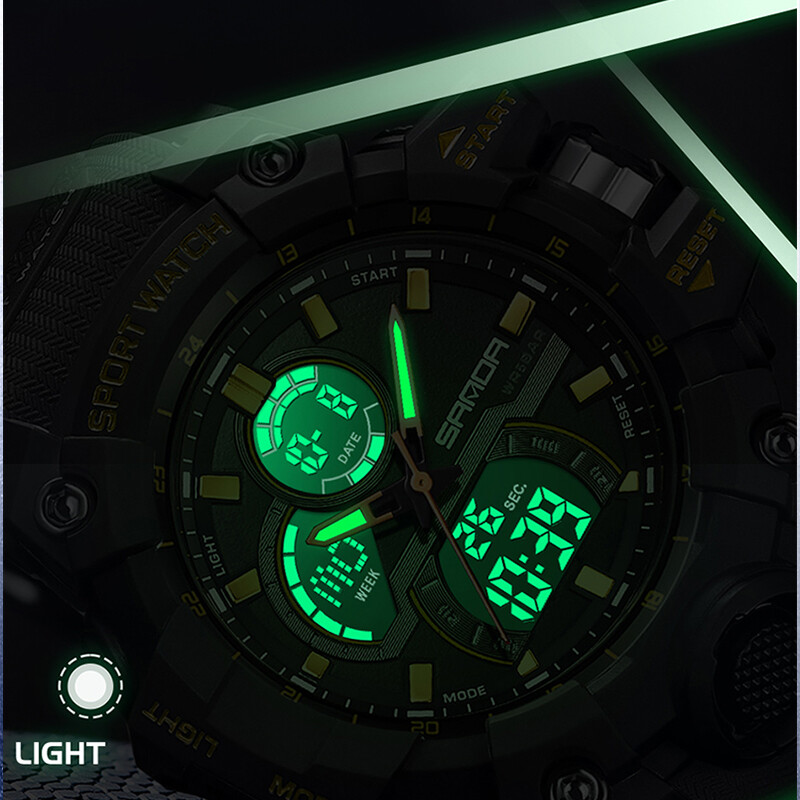 SANDA vīriešu militārais pulkstenis digitālais 50 m ūdensnecaurlaidīgs rokas pulkstenis LED kvarca pulkstenis sporta pulkstenis vīriešiem, lieli pulksteņi vīriešiem Relogios Masculino