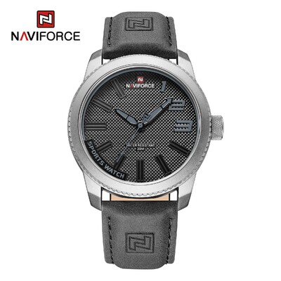 NAVIFORCE Ceas de mână popular pentru bărbați, sport militar, rezistent la șocuri, din piele, impermeabilă, la modă pentru bărbați, ocazional, ceas masculin