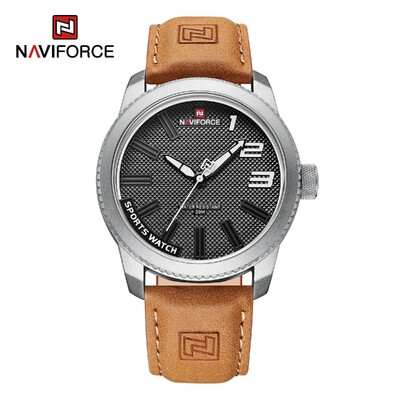NAVIFORCE Ceas de mână popular pentru bărbați, sport militar, rezistent la șocuri, din piele, impermeabilă, la modă pentru bărbați, ocazional, ceas masculin