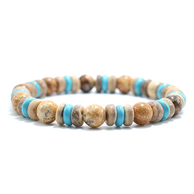 Vintage koka pērlīšu rokassprādze vīriešiem dabīgā lavas obsidiāna akmens braslet joga meditācija lūgšanu rotaslietas tīģera acs rokassprādze Homme